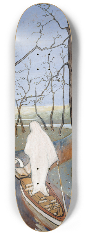 Hugo Simberg - On The River Of Life 8.25 inch art skate deck