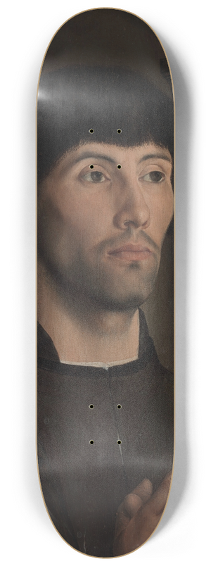 Hugo van der Goes - Portrait of a Man 8.25 inch art skate deck