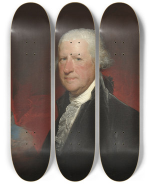 Triptych art skateboard deck of Gilbert Stuart Edward Shippen by Gilbert Stuart (1755-1828)
