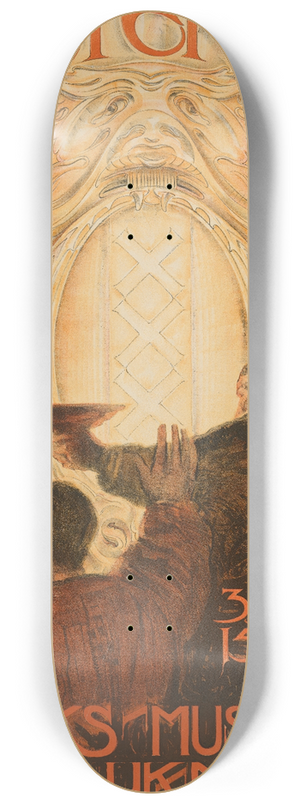 Huib Luns - Affiche voor de tentoonstelling Amsterdam 1275-1925 8.25 inch art skate deck