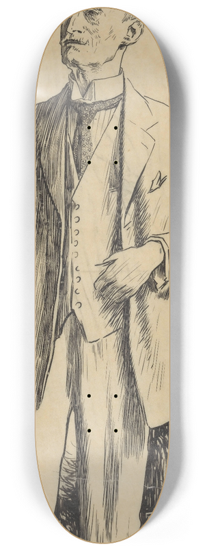 Huib Luns - Portret van Adriaan Pit 8.25 inch art skate deck