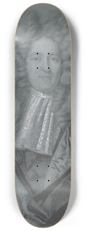 Hyacinthe Rigaud - Bust of a Gentleman in an Oval Field 8.25 inch art skate deck