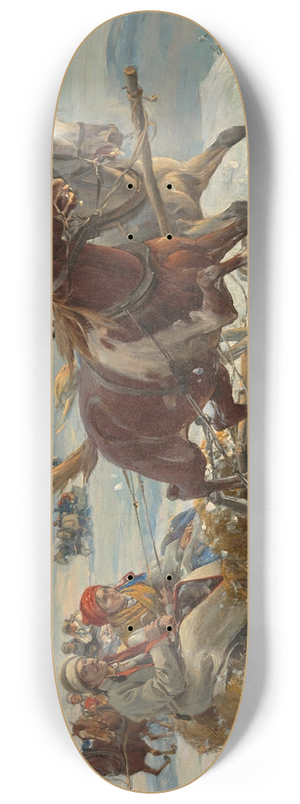 Alfred Von Wierusz-Kowalski - The sleigh ride 8.25 inch art skate deck