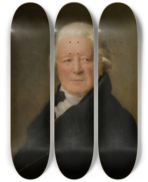 Triptych art skateboard deck of Frans Marcus Smits The Painter Willem Jacob Herreyns by Frans Marcus Smits