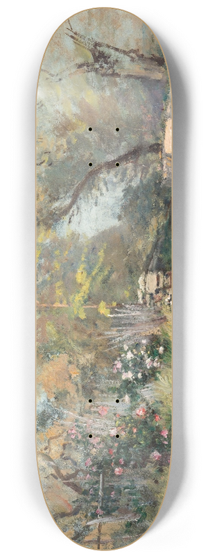 Alfred Wahlberg - Landscape near Antibes. Study 8.25 inch art skate deck
