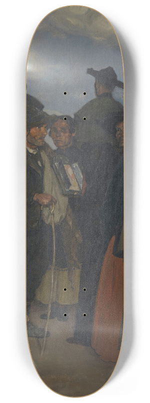 Ignacio Zuloaga - Spaanse boeren op de markt 8.25 inch art skate deck