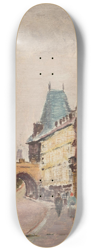 Ignacy Pinkas - Entrance to Charles Bridge in Prague 8.25 inch art skate deck Ignacy Pinkas - Entrance to Charles Bridge in Prague 8.25 inch art skate deck
