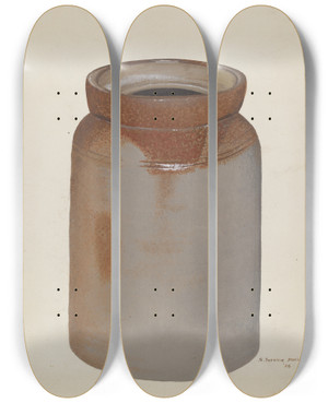 Triptych art skateboard deck of Jerome Hoxie Churn_2 by Jerome Hoxie