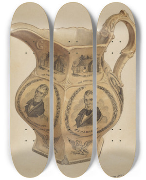 Triptych art skateboard deck of Paul Ward Pitcher by Paul Ward (20-)