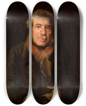 Triptych art skateboard deck of Piotr Michaowski Old Veteran I by Piotr Michalowski (1800-1855)
