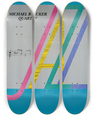 Triptych art skateboard deck of Us Information Agency Michael Brecker Quartet by U S Information Agency (1953-1999)