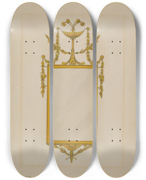 Triptych art skateboard deck of Arthur Johnson Mirror_6 by Arthur Johnson