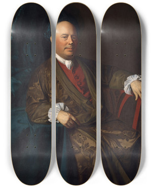 Triptych art skateboard deck of John Singleton Copley Joseph Sherburne by John Singleton Copley (1738-1815)