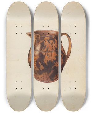 Triptych art skateboard deck of Al Curry Water Pitcher_2 by Al Curry (20-)
