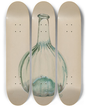 Triptych art skateboard deck of Ralph Atkinson Blown Bottle by Ralph Atkinson (20-)