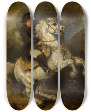 Triptych art skateboard deck of Piotr Michaowski Napoleon On Horseback_2 by Piotr Michalowski (1800-1855)