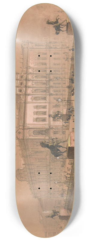 Iosef Iosefovich Charlemagne - View Of The Anichkov Bridge, St Petersburg 8.25 inch art skate deck