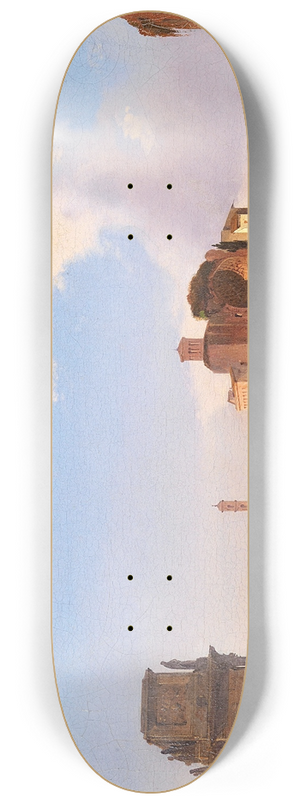 Ippolito Caffi - A View Of The Roman Forum With The Arch Of Constantine 8.25 inch art skate deck