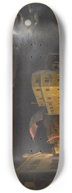 Ippolito Caffi - Festival in Venice 8.25 inch art skate deck