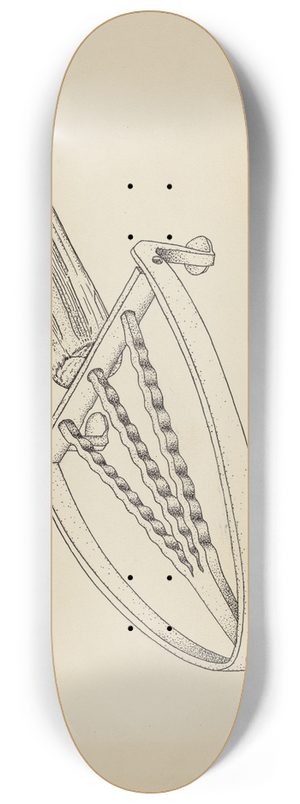 Irene Lawson - Flat Iron Holder 8.25 inch art skate deck