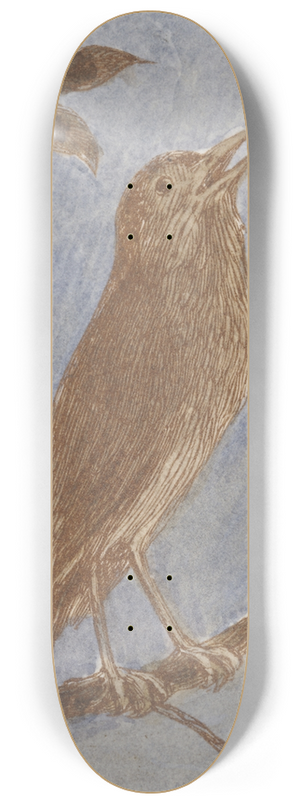 Alfred W. Cooper - The Nightingale (tail piece) 8.25 inch art skate deck