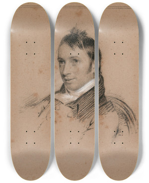 Triptych art skateboard deck of John Comerford William Parnell Hayes by John Comerford
