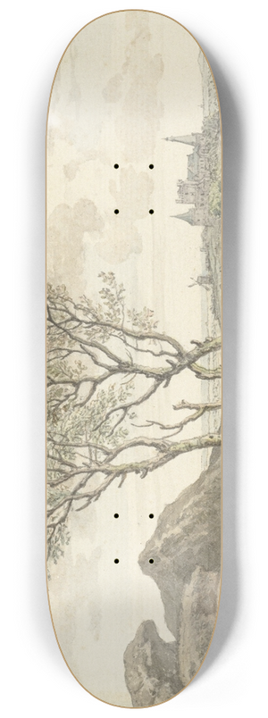 Isaac de Moucheron - Gezicht op het kasteel van Bentheim 8.25 inch art skate deck Isaac de Moucheron - Gezicht op het kasteel van Bentheim 8.25 inch art skate deck