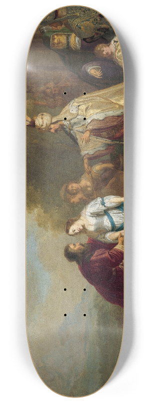 Isaac Isaacsz - Pharaoh gives Sarah back to Abraham 8.25 inch art skate deck Isaac Isaacsz - Pharaoh gives Sarah back to Abraham 8.25 inch art skate deck