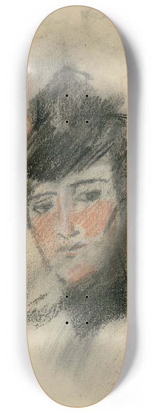 Isaac Israls - Hoofd van jonge vrouw 8.25 inch art skate deck