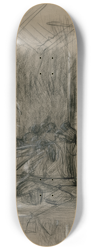 Isaac Israls - Interieur van een glasblazerij 8.25 inch art skate deck