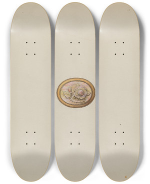 Triptych art skateboard deck of Bertha Semple Brooch_2 by Bertha Semple