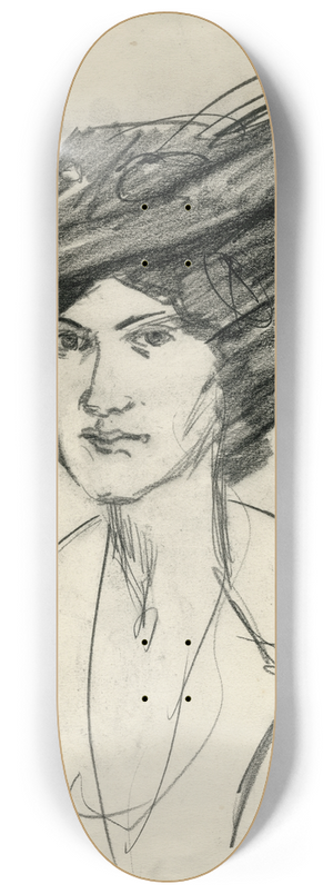 Isaac Israls - Jonge vrouw met grote hoed, Berthe 8.25 inch art skate deck