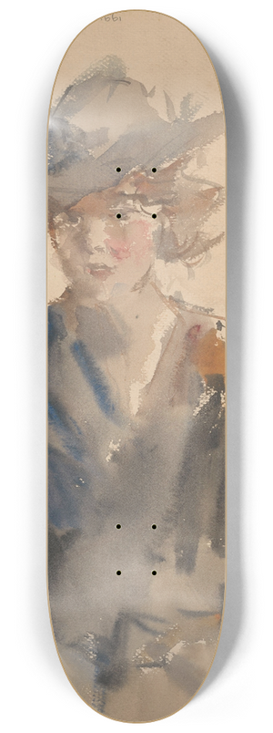 Isaac Israls - Portret van een vrouw 8.25 inch art skate deck