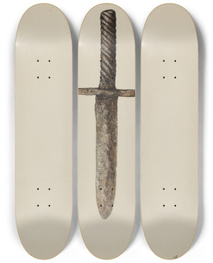 Triptych art skateboard deck of A Regli Dirk by A Regli