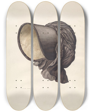 Triptych art skateboard deck of Lillian Causey Bonnet_4 by Lillian Causey (20-)