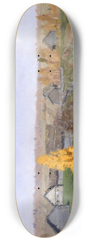Isaac Levitan - Golden autumn. Slobodka 8.25 inch art skate deck