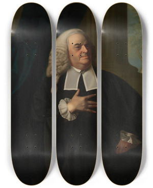 Triptych art skateboard deck of John Singleton Copley Richard Dana by John Singleton Copley (1738-1815)