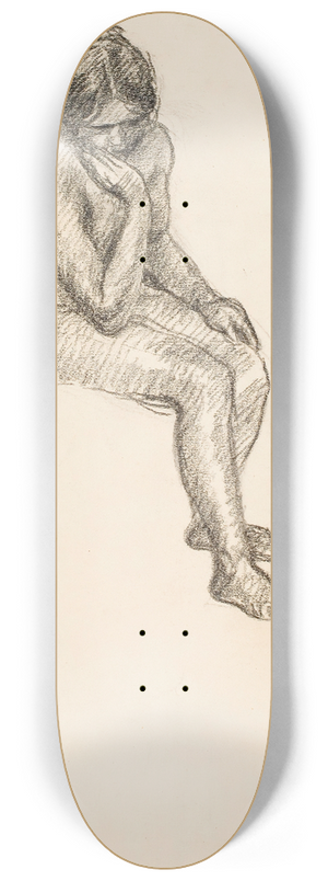 Alfred William Finch - Malliharjoitelma, istuva nainen 8.25 inch art skate deck