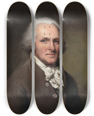 Triptych art skateboard deck of Charles Willson Peale Charles Willson Peale Selfportrait by Charles Willson Peale (1741-1827)