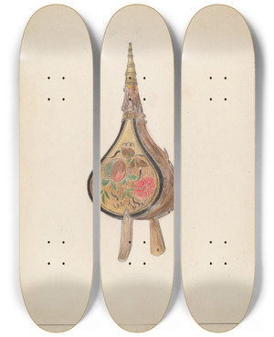 Triptych art skateboard deck of Benjamin Resnick Bellows_2 by Benjamin Resnick