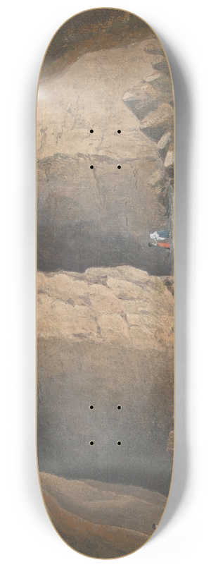 Isaac Weld - View of the Caves of Syrini  Sorrento-Bay of Naples 8.25 inch art skate deck