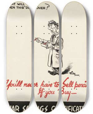 Triptych art skateboard deck of Ricky Rcaf What Will You Do When This Do Is Over by Ricky RCAF (20-)