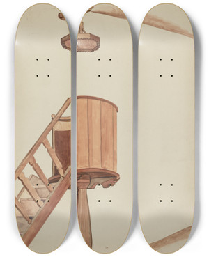 Triptych art skateboard deck of E Boyd Pulpit by E Boyd (20-)