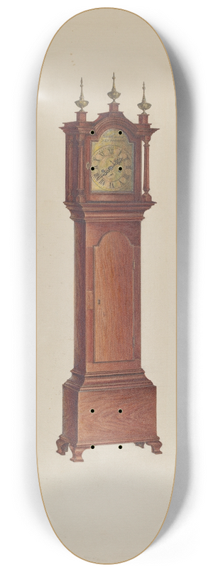 Isadore Goldberg - Miniature Tall Clock 8.25 inch art skate deck