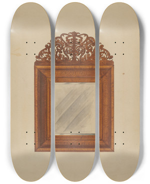 Triptych art skateboard deck of Arthur Johnson Mirror_1 by Arthur Johnson