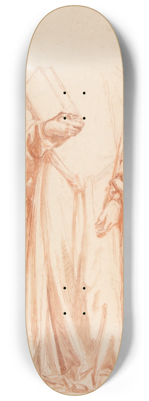 Isidore Pils - Drapery Study for Sainte-Clotilde 8.25 inch art skate deck