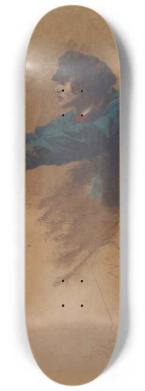 Isidore Pils - Young Man Leaning Forward with Outstretched Arms (Study for Soldiers Distributing Bread to the Poor) 8.25 inch art skate deck