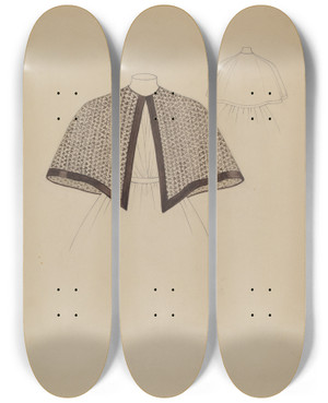 Triptych art skateboard deck of Rosalia Lane Cape_1 by Rosalia Lane