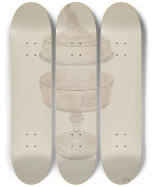 Triptych art skateboard deck of Paul Kelly Westward Ho Compote by Paul Kelly