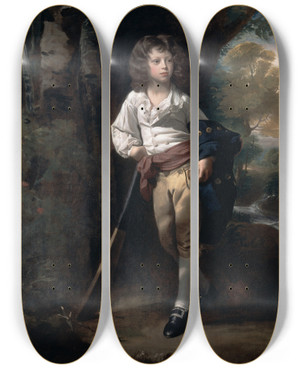 Triptych art skateboard deck of John Singleton Copley Richard Heber by John Singleton Copley (1738-1815)